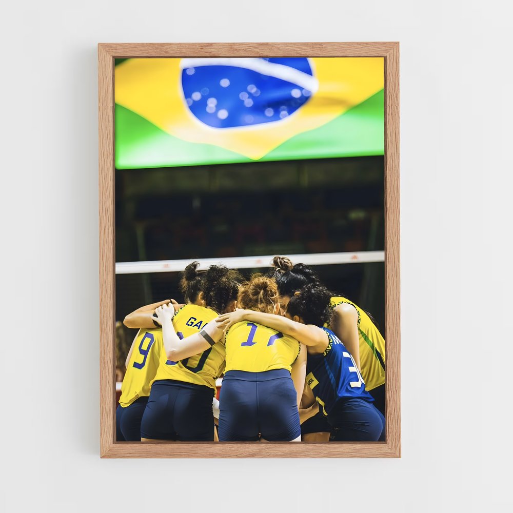 Poster Samba en Équipe – affiche Beach-volley (vue 4)